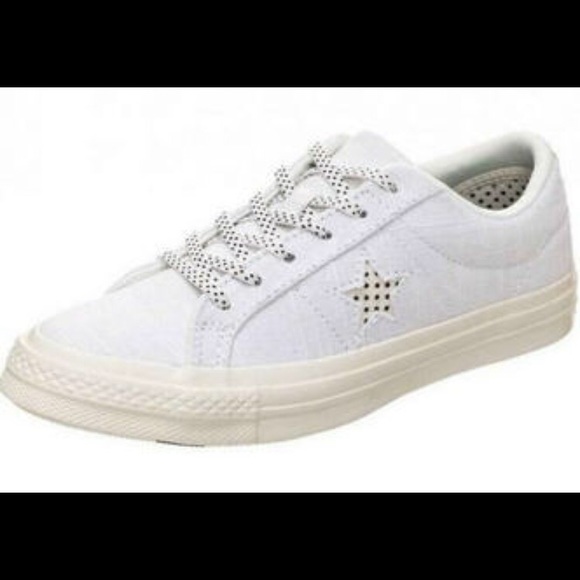 converse one star chambray dots low top